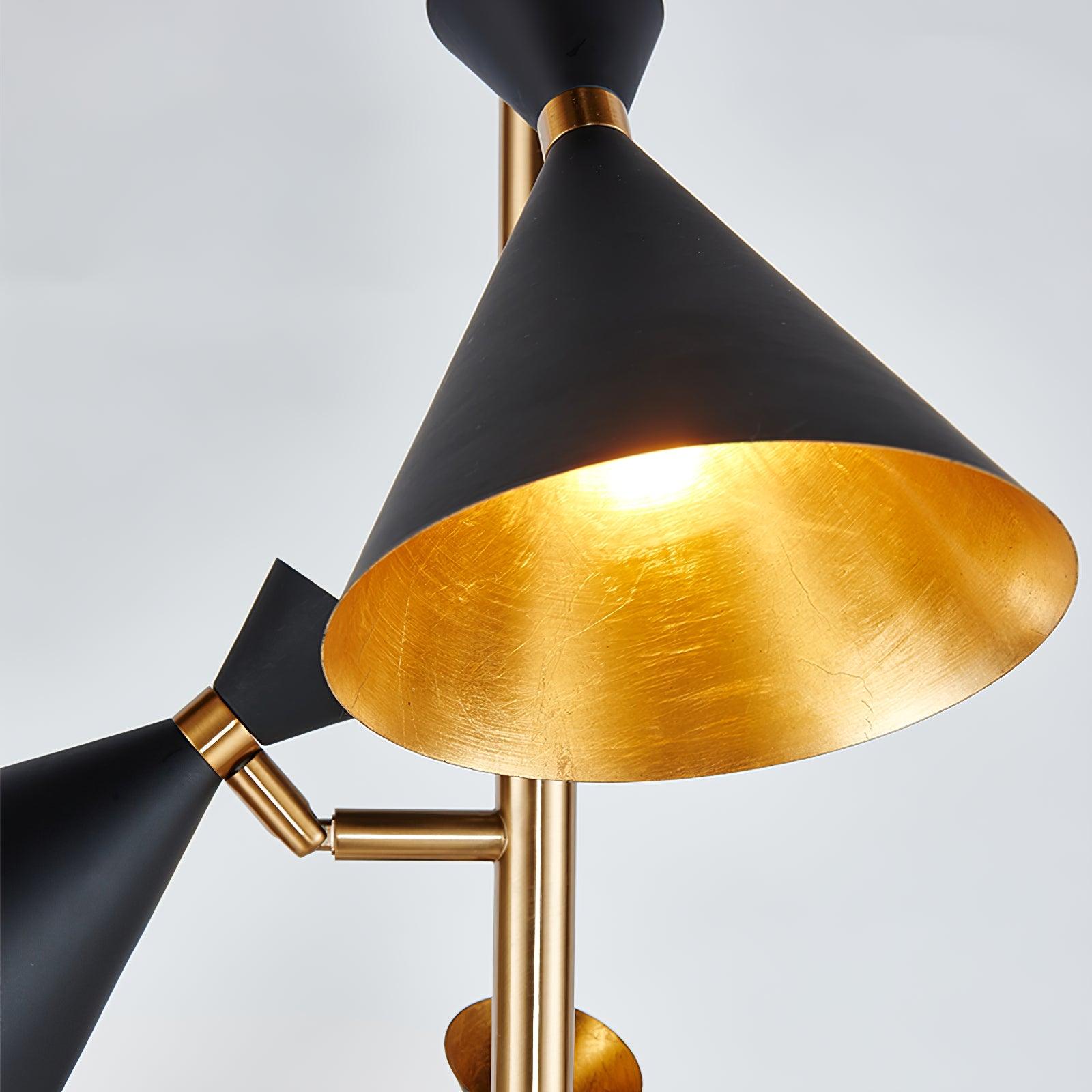 Rolten Gold & Black Marble Floor Lamp-Neutral Decor