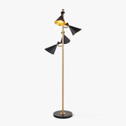 Rolten Gold & Black Marble Floor Lamp-Neutral Decor