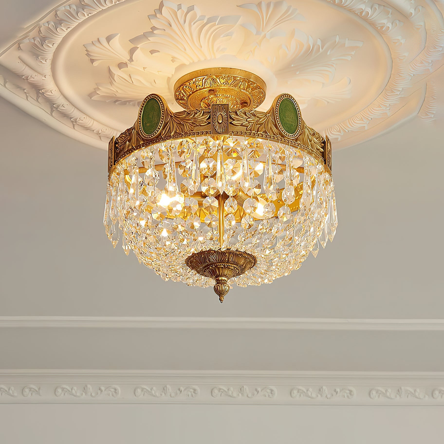The lamp shown turned off to highlight its form and materials.