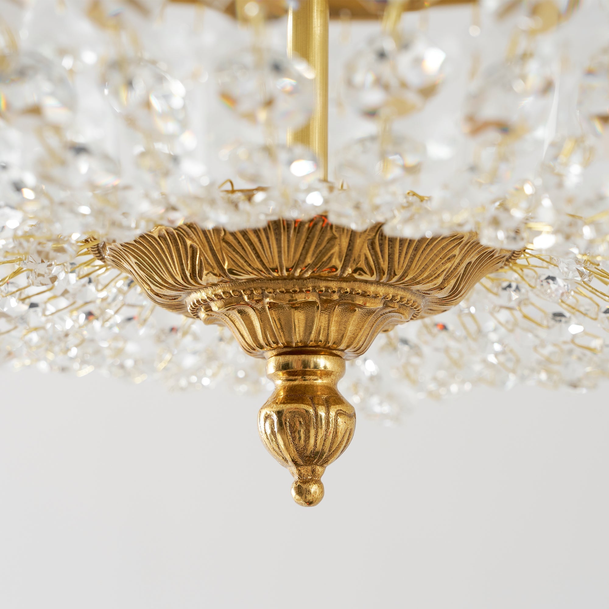 Another angle of the Stinnett Ceiling Lamp in a living space.