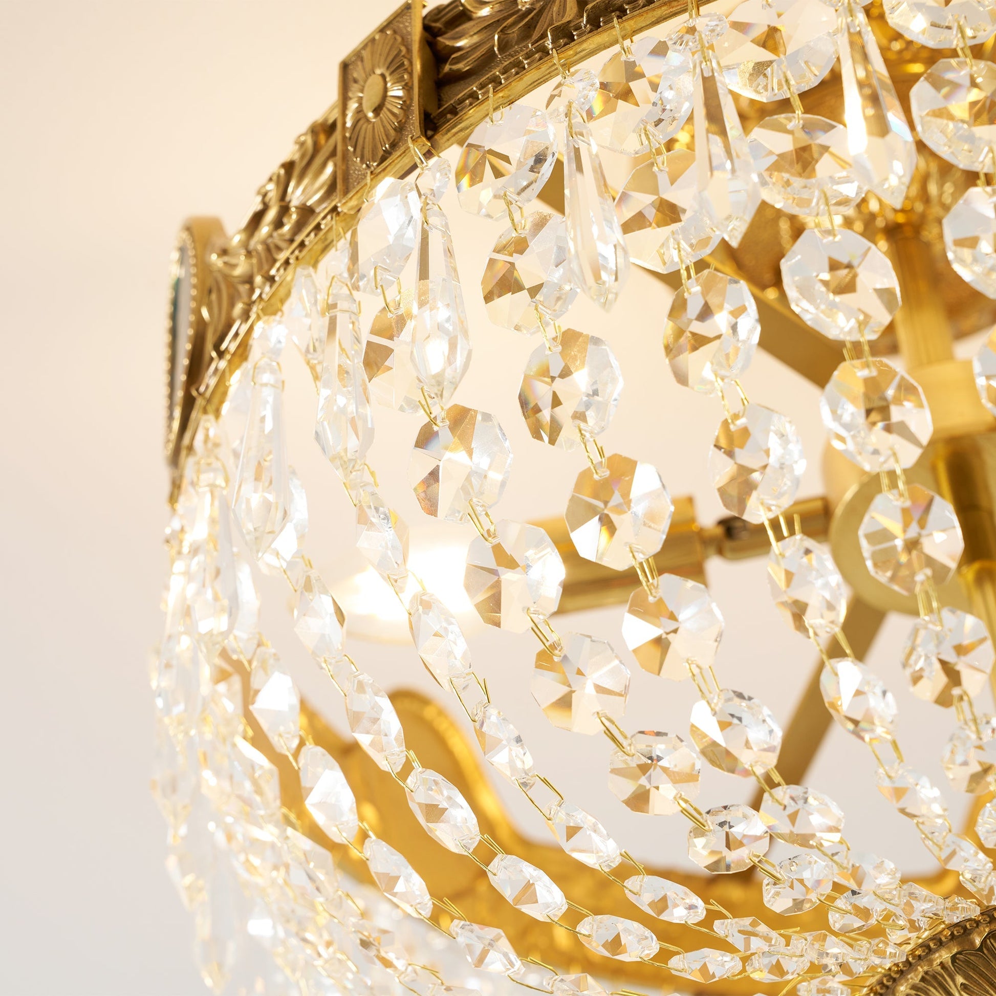 The warm, inviting light from the Stinnett Ceiling Lamp.
