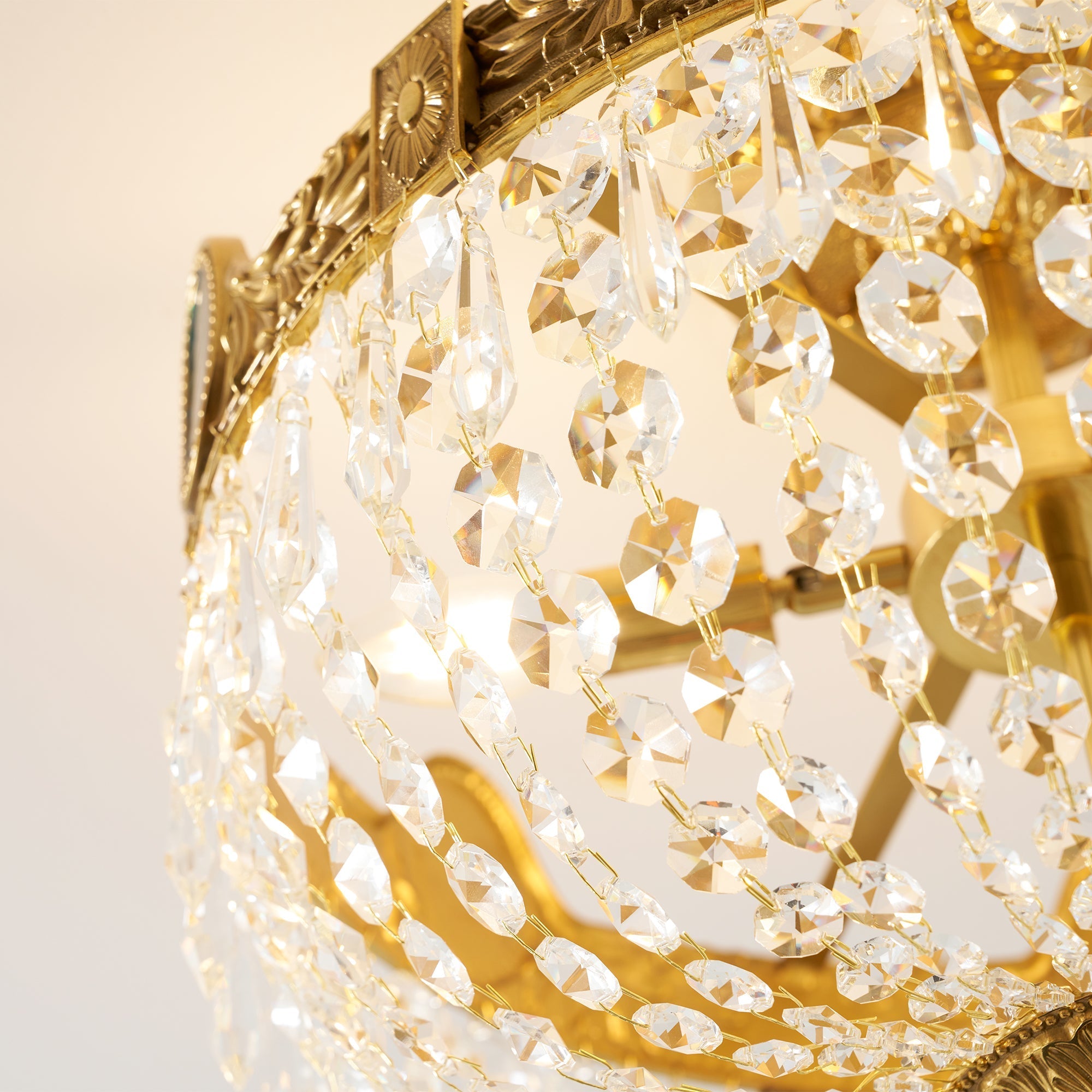 The warm, inviting light from the Stinnett Ceiling Lamp.