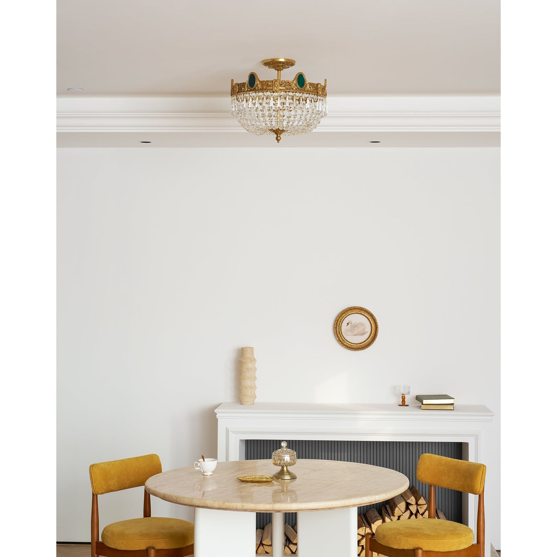 Stinnett Ceiling Lamp in a minimalist bedroom setting.
