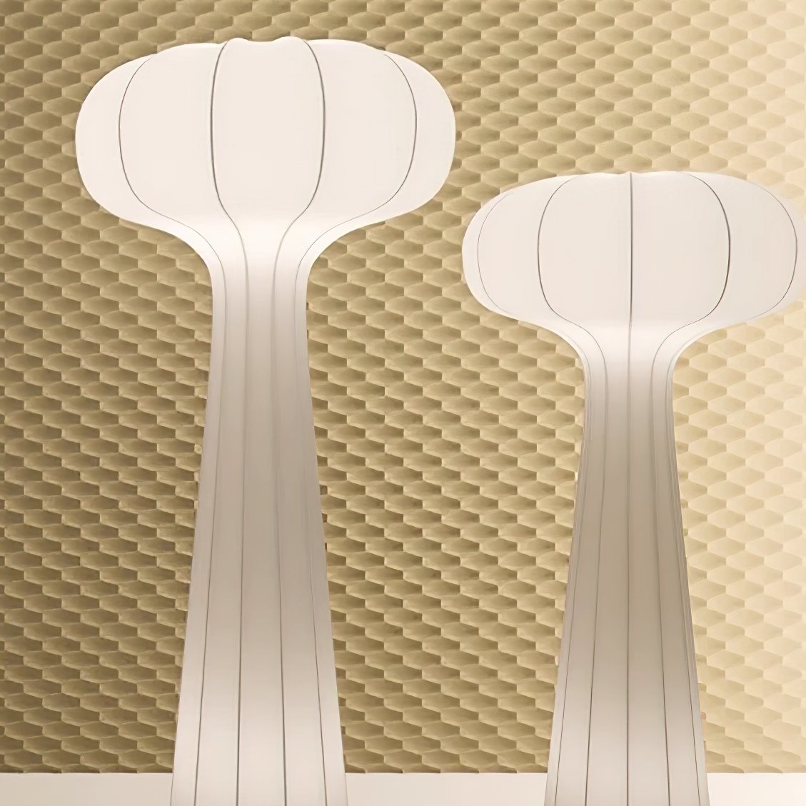 Petal Organic Silk Floor Lamp-Neutral Decor