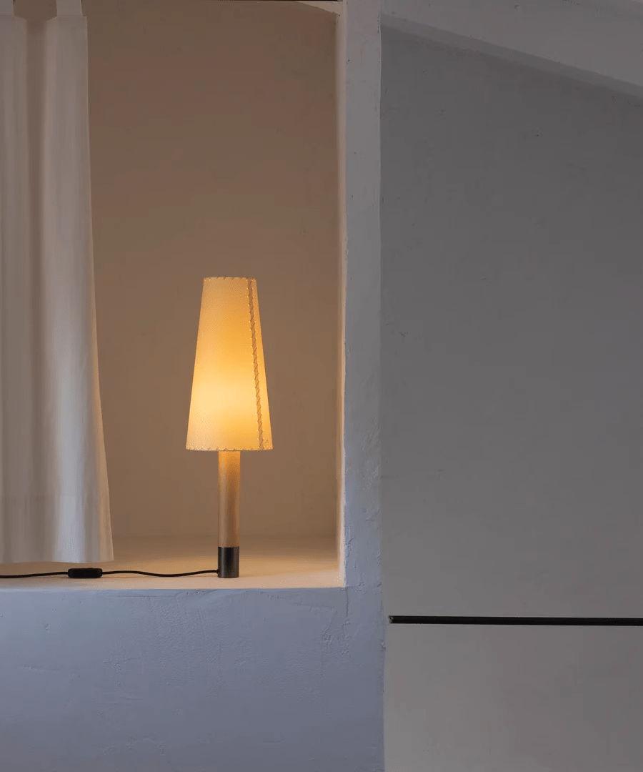 Stitched Table Lamp-Neutral Decor