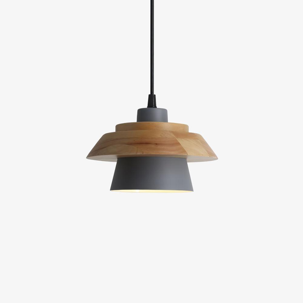 Arisha Modern Metal/Wood Pendant Light, Multi Color - Neutral Decor