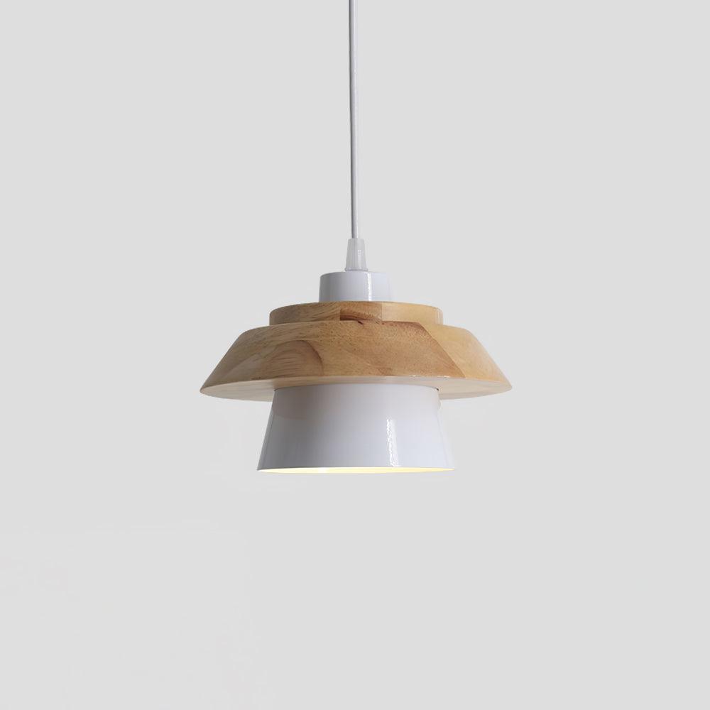 Arisha Modern Metal/Wood Pendant Light, Multi Color - Neutral Decor