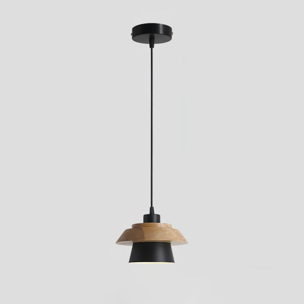 Arisha Modern Metal/Wood Pendant Light, Multi Color - Neutral Decor