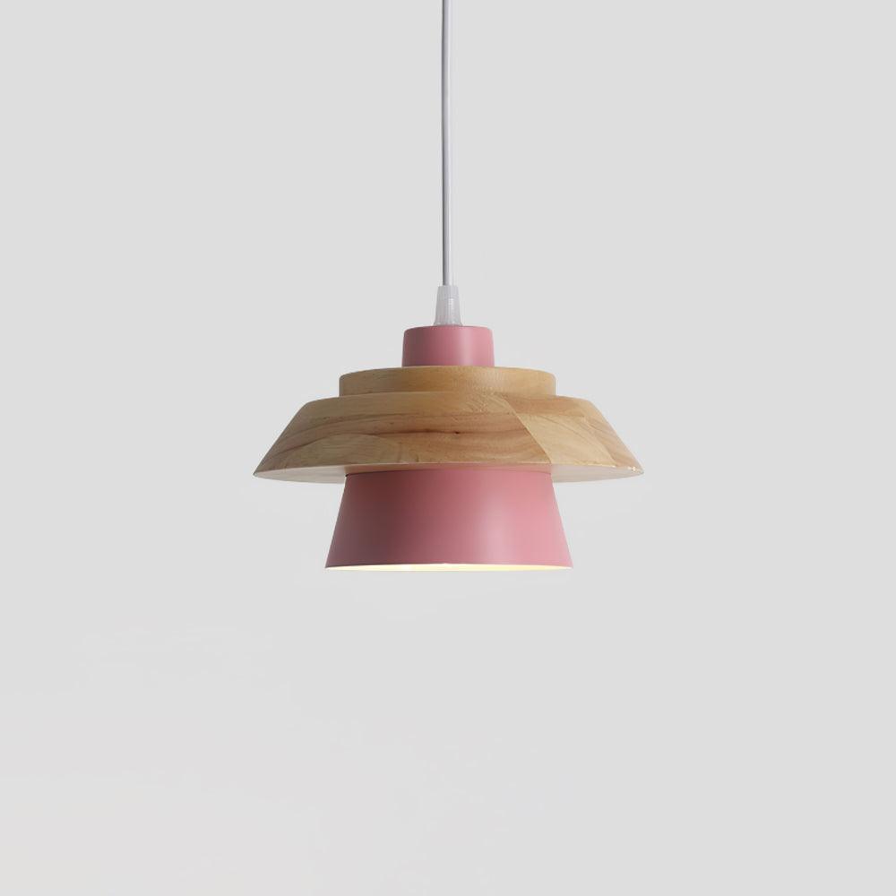 Arisha Modern Metal/Wood Pendant Light, Multi Color - Neutral Decor