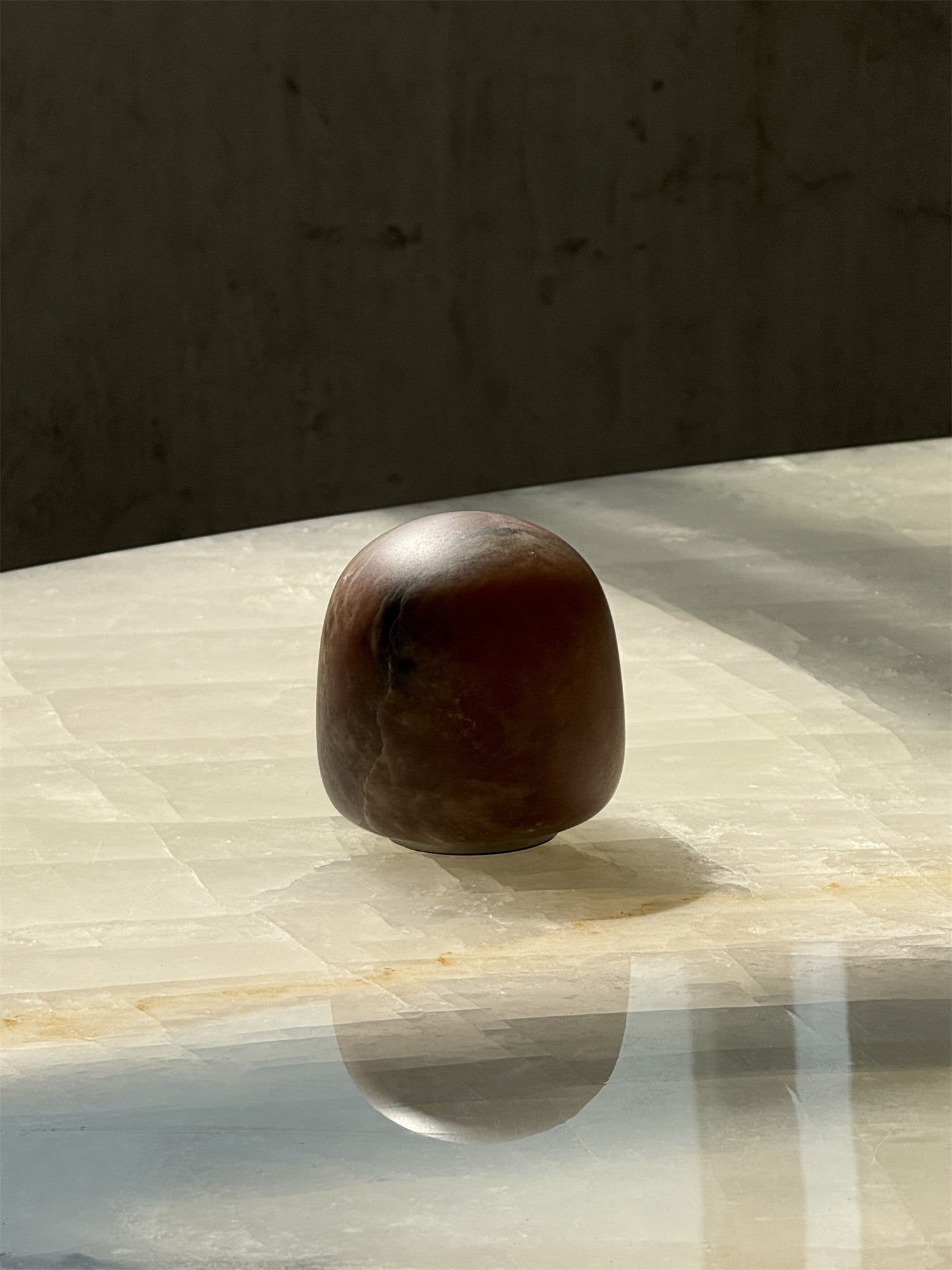The lamp as a decorative object on a mantlepiece.