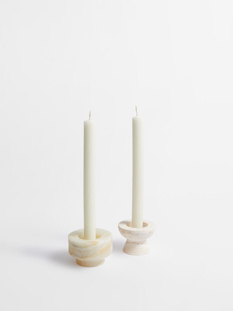Stone Halo Candle Holder Set-Neutral Decor