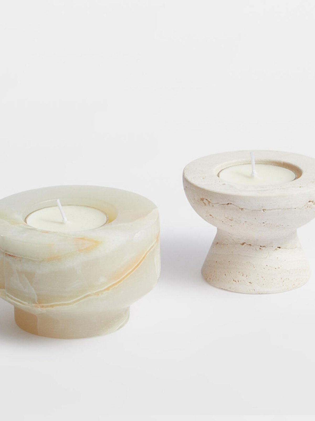 Stone Halo Candle Holder Set-Neutral Decor