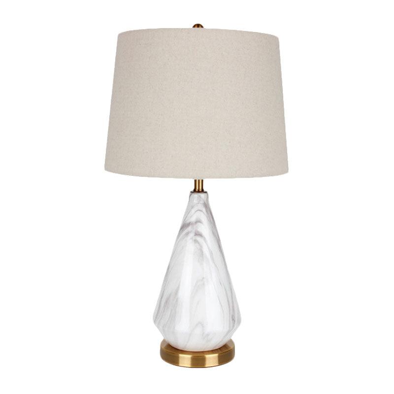 Elysian White & Black Marble Table Lamp-Neutral Decor