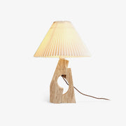 Arvinyra Sculptural Travertine Table Lamp-Neutral Decor
