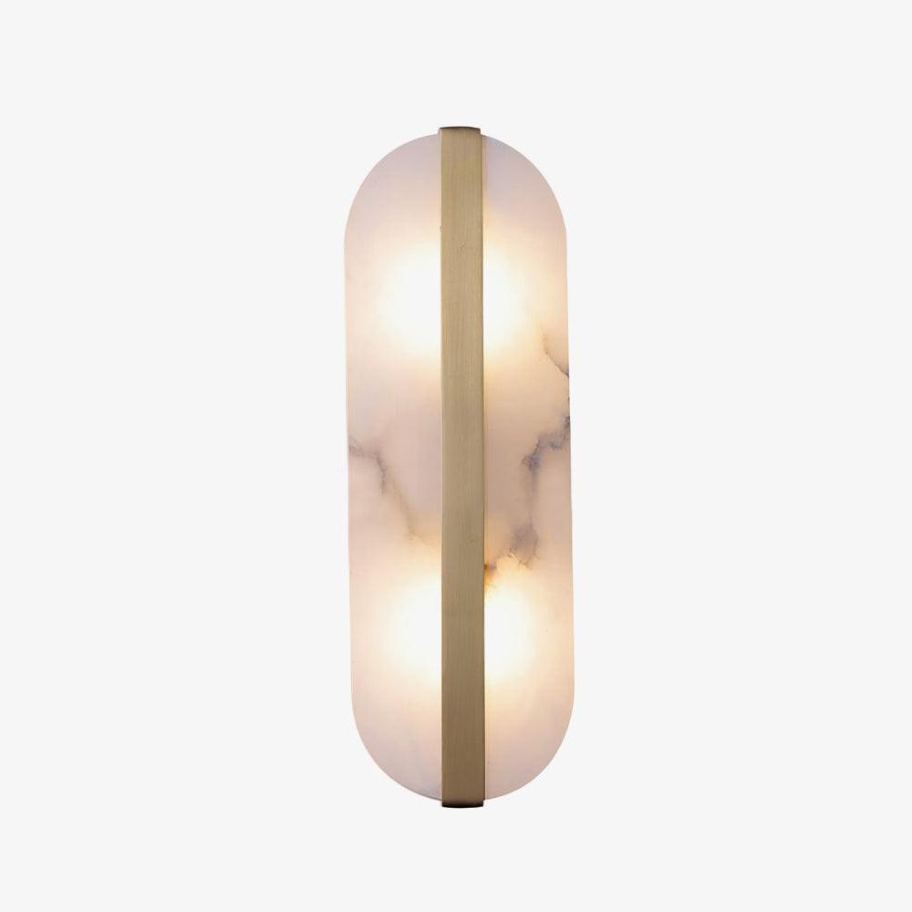 Calura Alabaster Double Light Wall Lamp-Neutral Decor