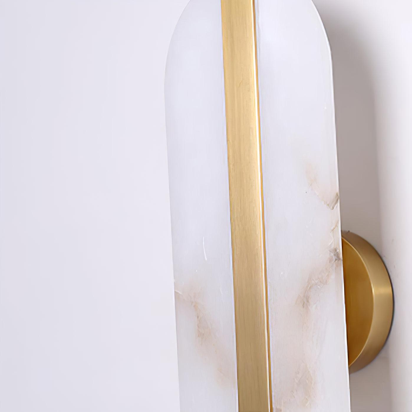 Calura Alabaster Double Light Wall Lamp-Neutral Decor