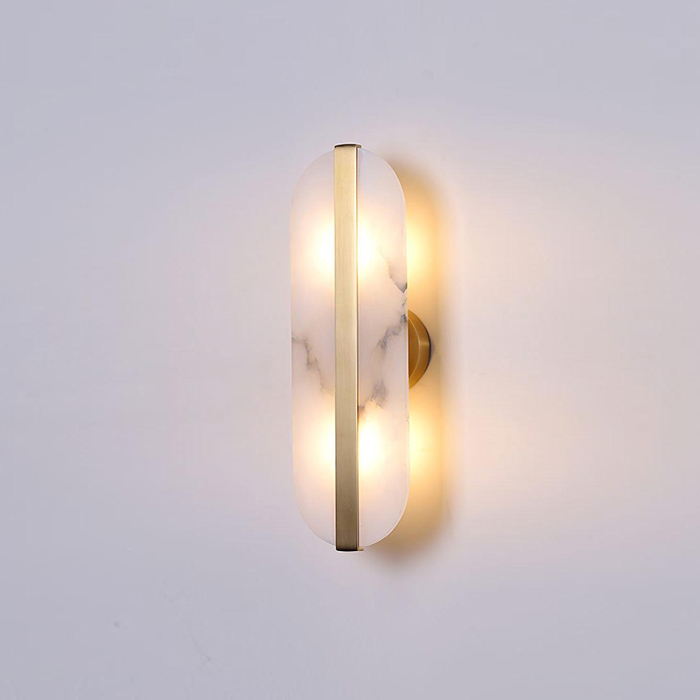 Calura Alabaster Double Light Wall Lamp-Neutral Decor