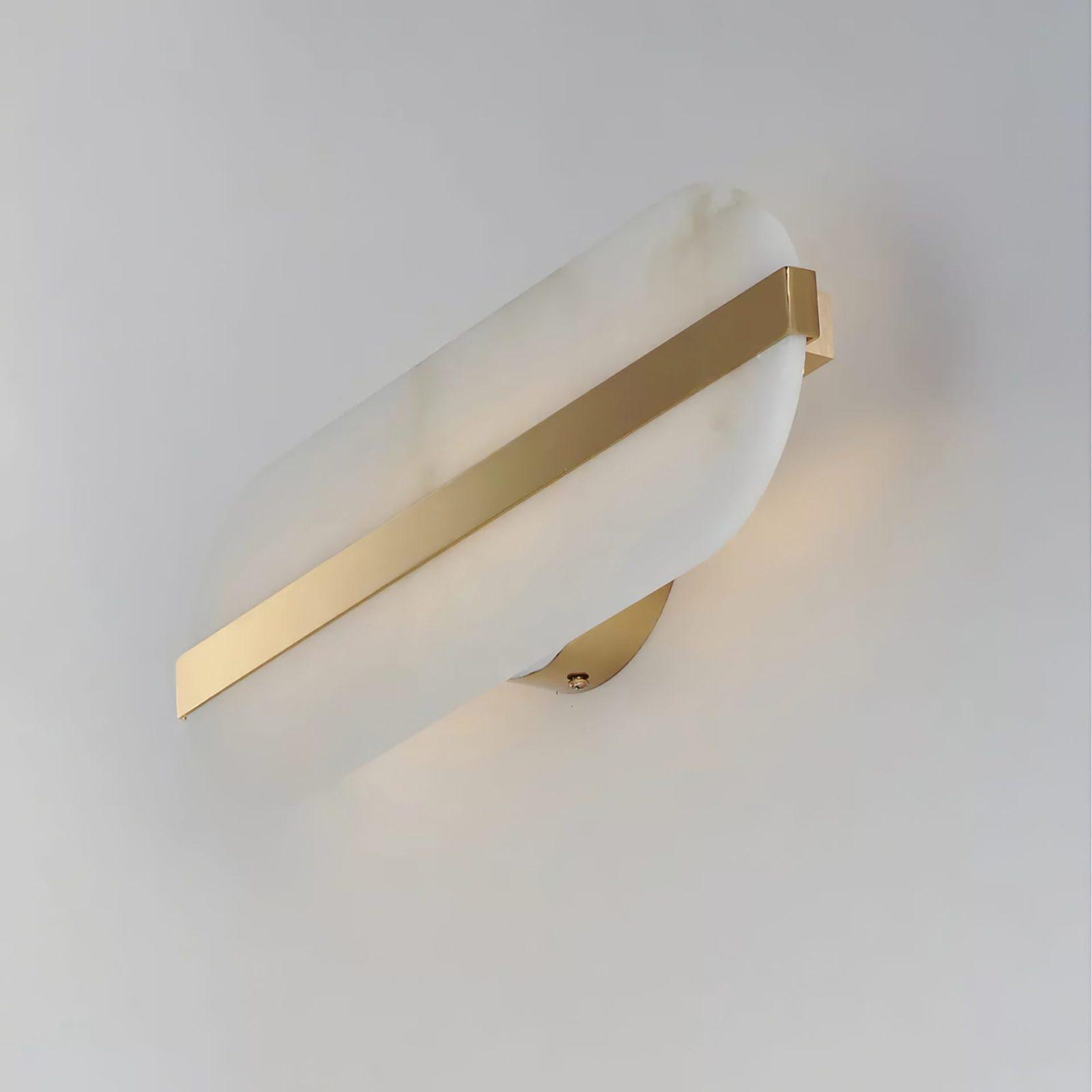 Calura Alabaster Double Light Wall Lamp-Neutral Decor