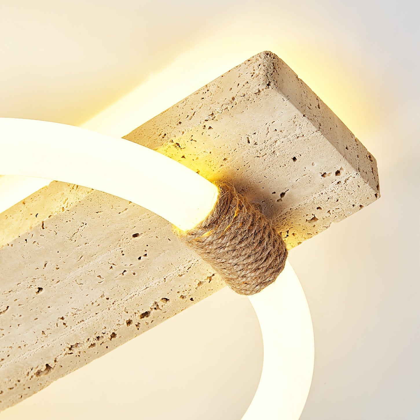 Elmaryra Ringed Travertine Wall Light-Neutral Decor