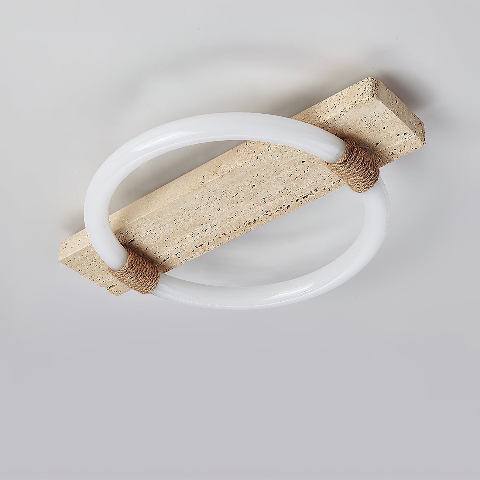 Elmaryra Ringed Travertine Wall Light-Neutral Decor