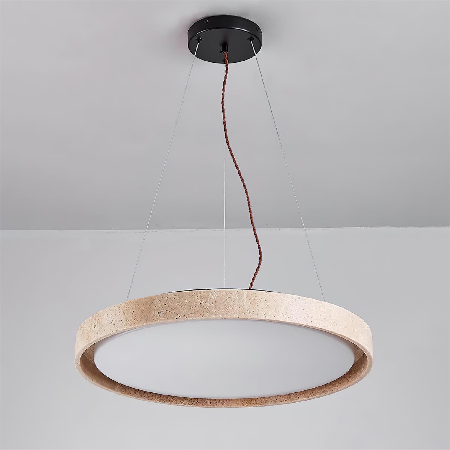 Ritta  Pendant Light Travertine  Ring