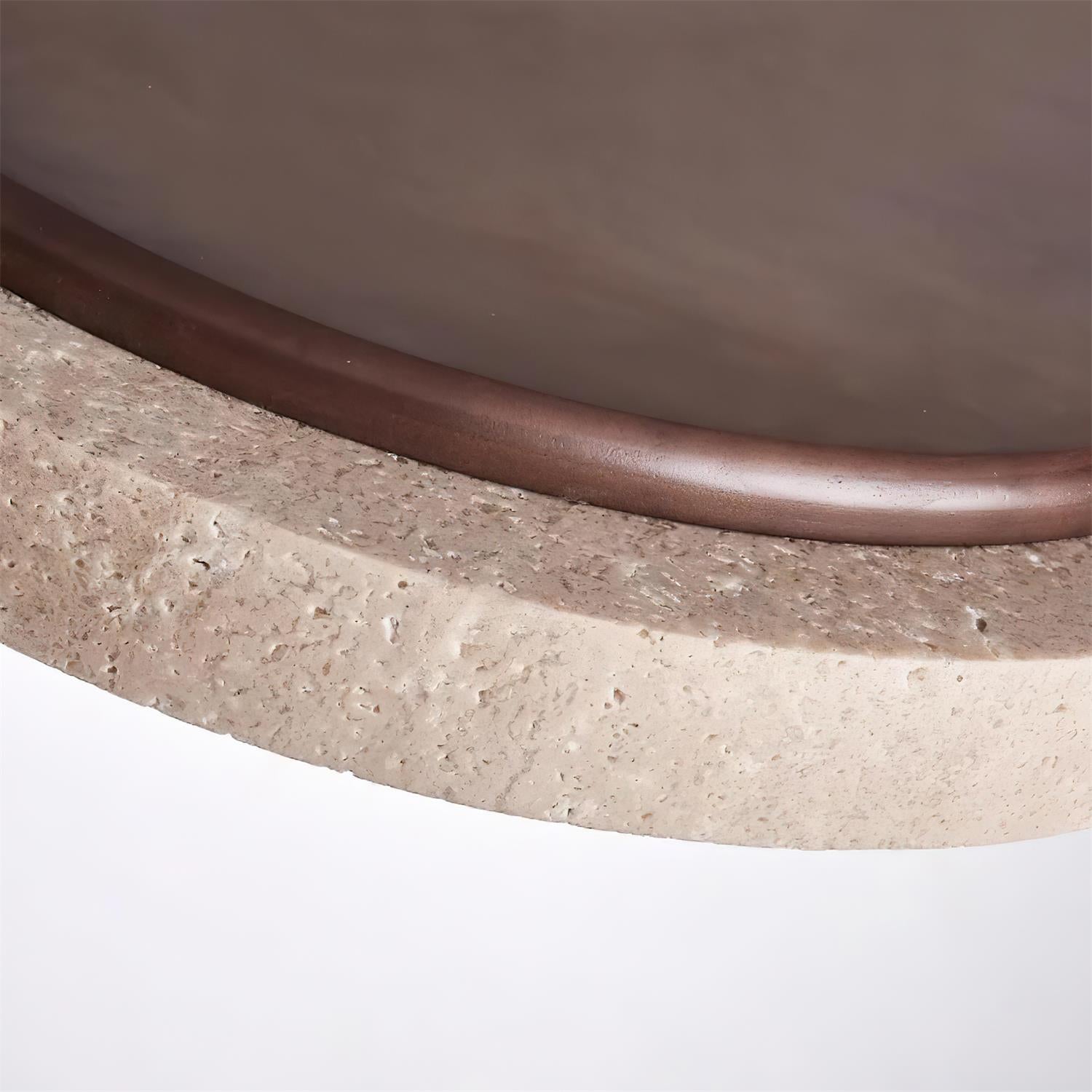 Ritta  Pendant Light Travertine  Ring