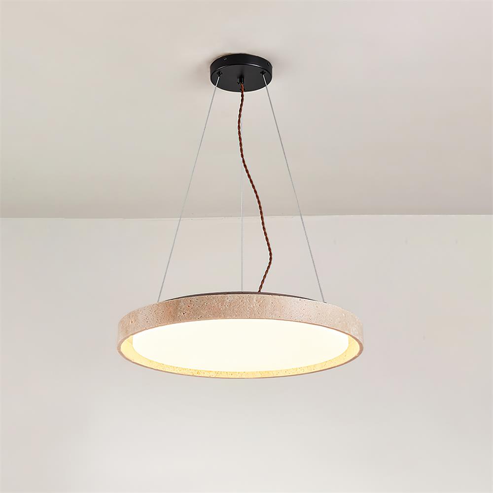 Ritta  Pendant Light Travertine  Ring
