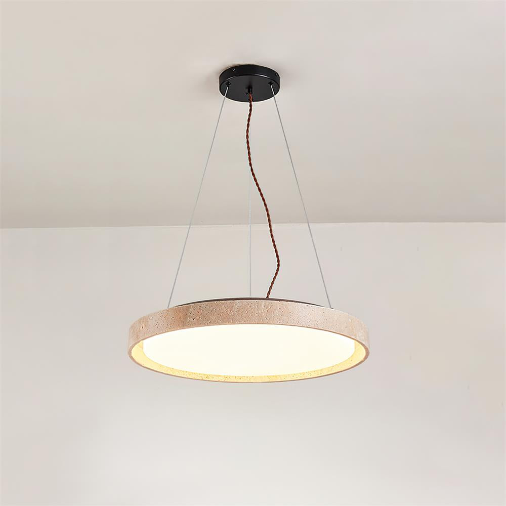 Ritta  Pendant Light Travertine  Ring