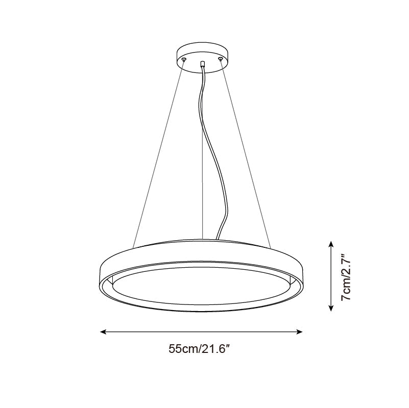 Ritta  Pendant Light Travertine  Ring