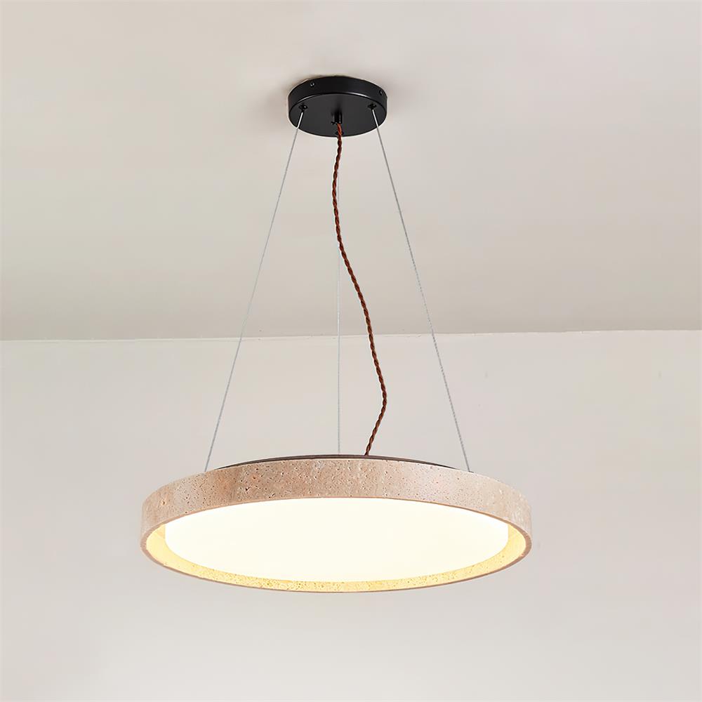 Ritta  Pendant Light Travertine  Ring