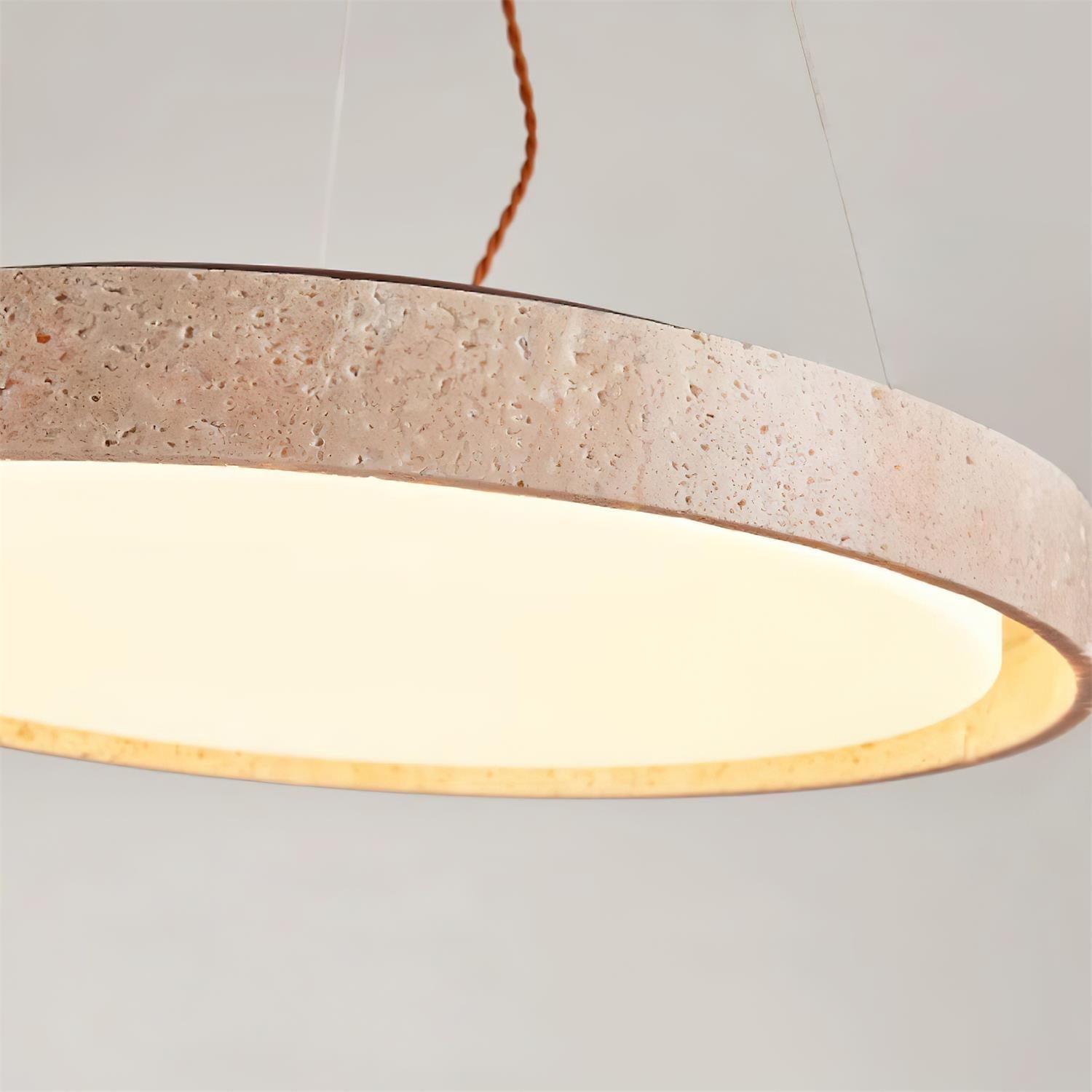 Ritta  Pendant Light Travertine  Ring