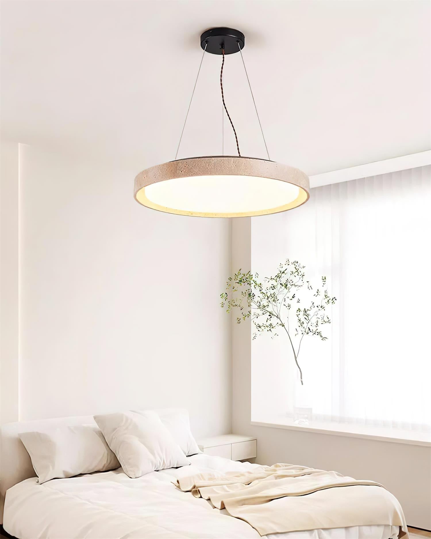 Ritta  Pendant Light Travertine  Ring
