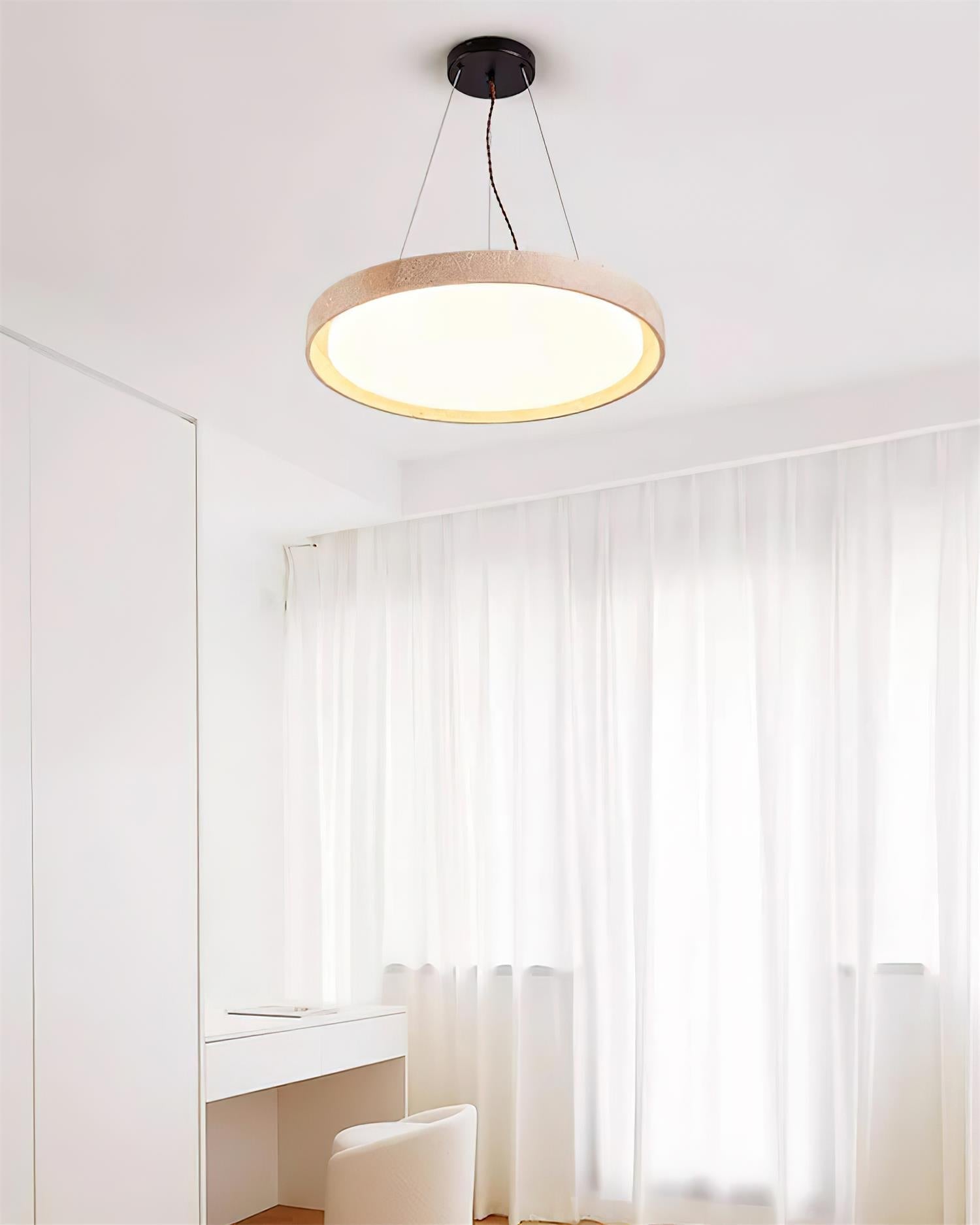 Ritta  Pendant Light Travertine  Ring