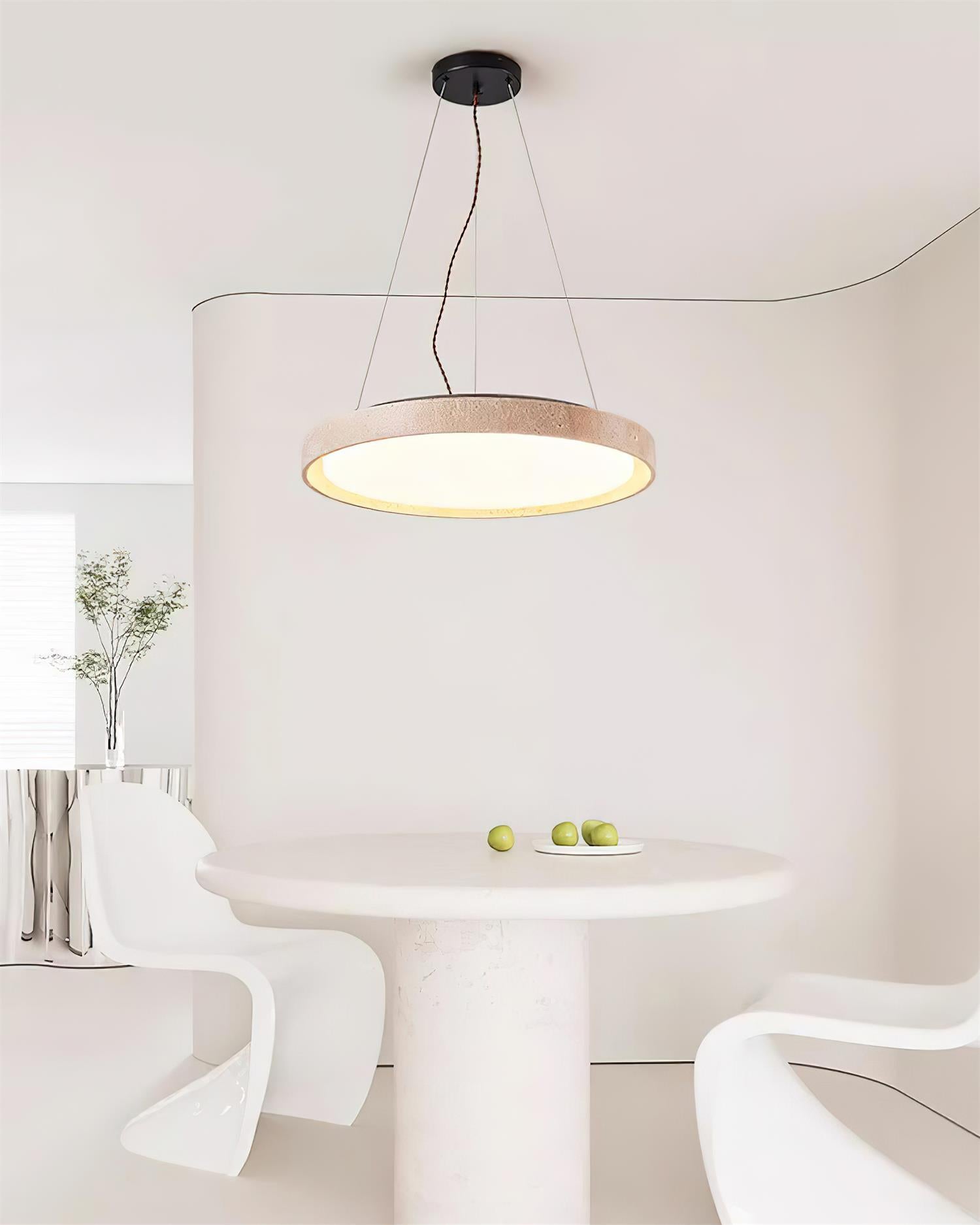 Ritta  Pendant Light Travertine  Ring