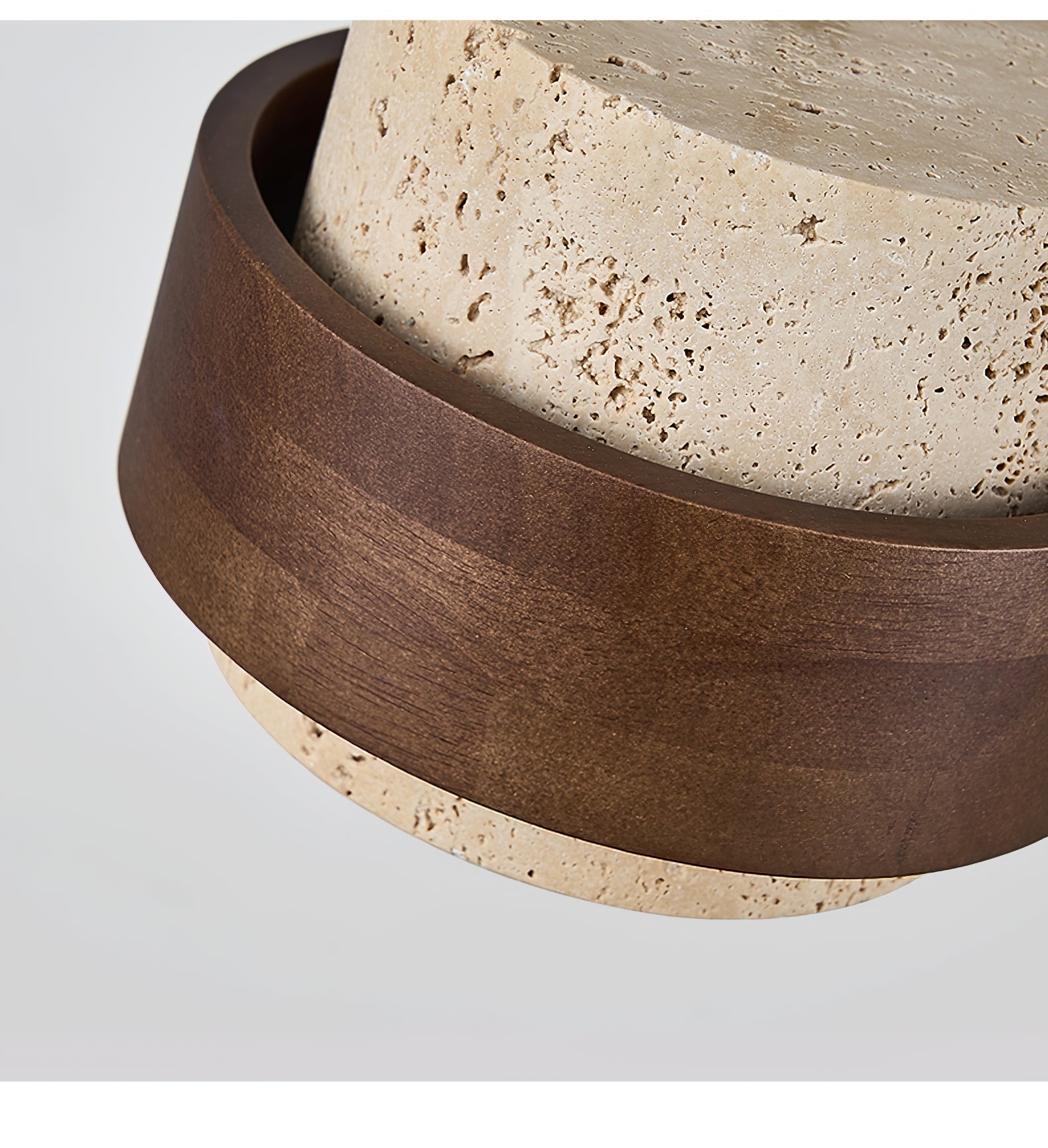 Xevos Layered Ring Travertine Ceiling Light-Neutral Decor