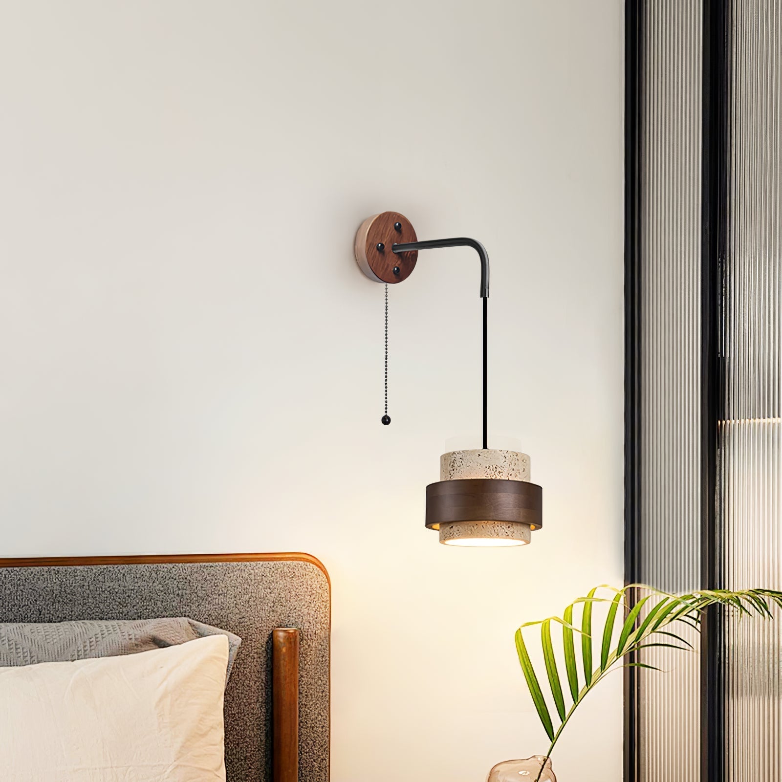 Alva Travertine Wall Light-Neutral Decor