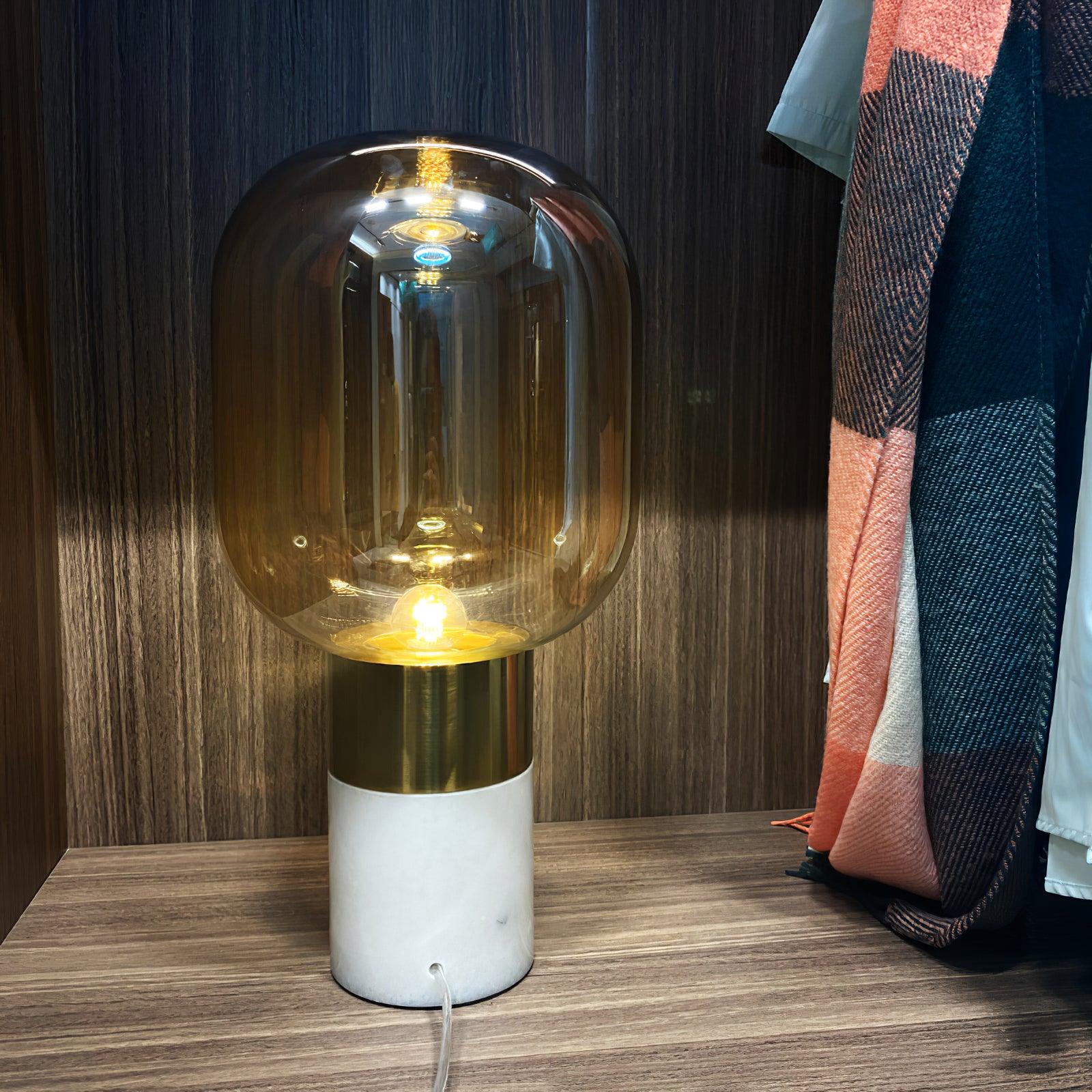 Aurdoren Minimalist Marble Glass Desk Lamp-Neutral Decor