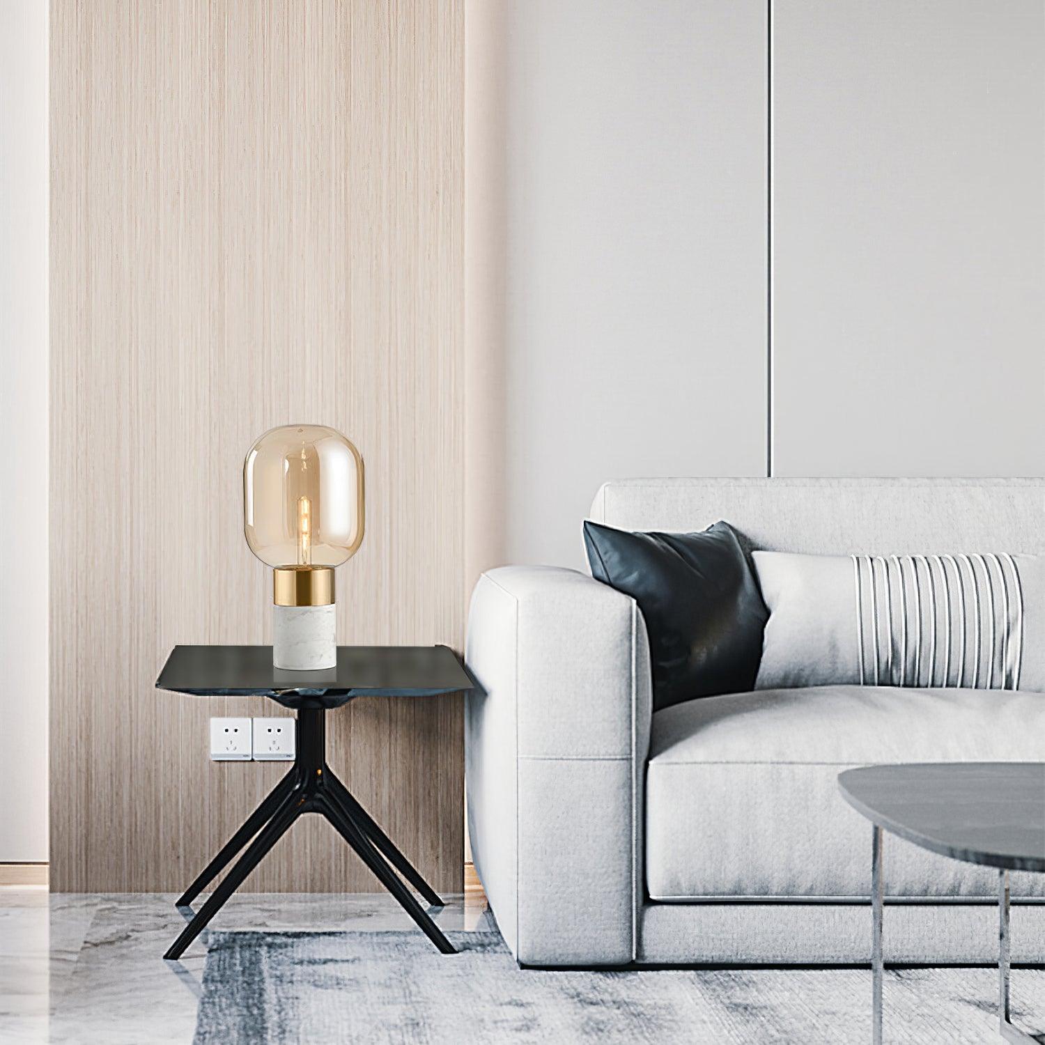 Aurdoren Minimalist Marble Glass Desk Lamp-Neutral Decor