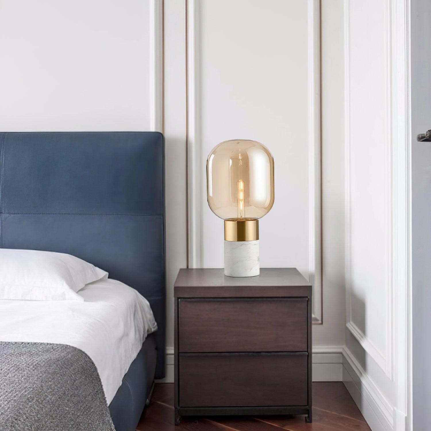 Aurdoren Minimalist Marble Glass Desk Lamp-Neutral Decor