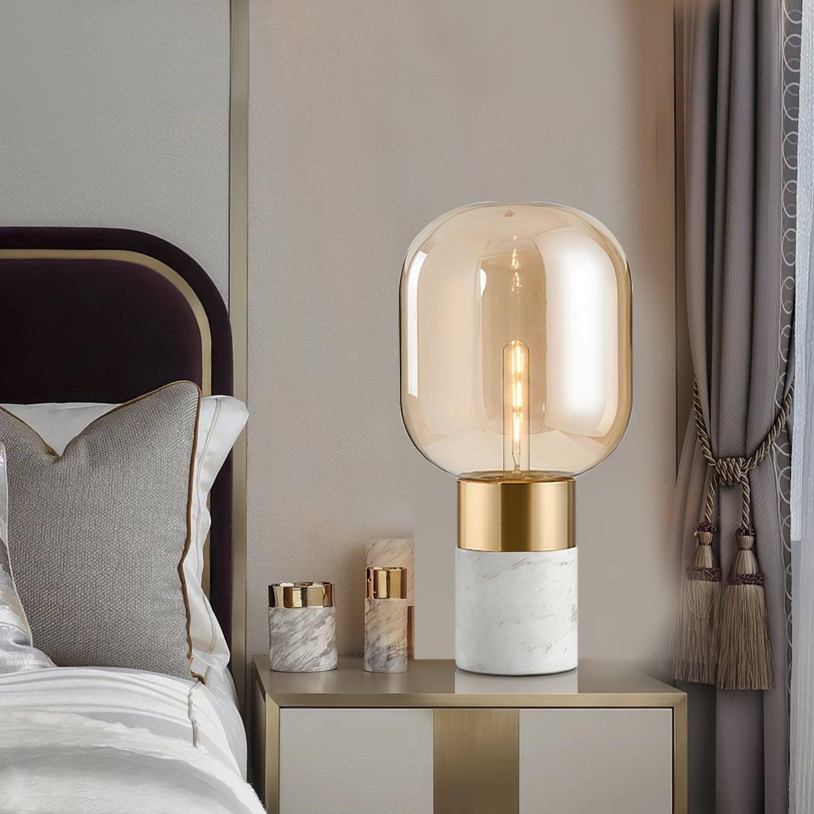 Aurdoren Minimalist Marble Glass Desk Lamp-Neutral Decor