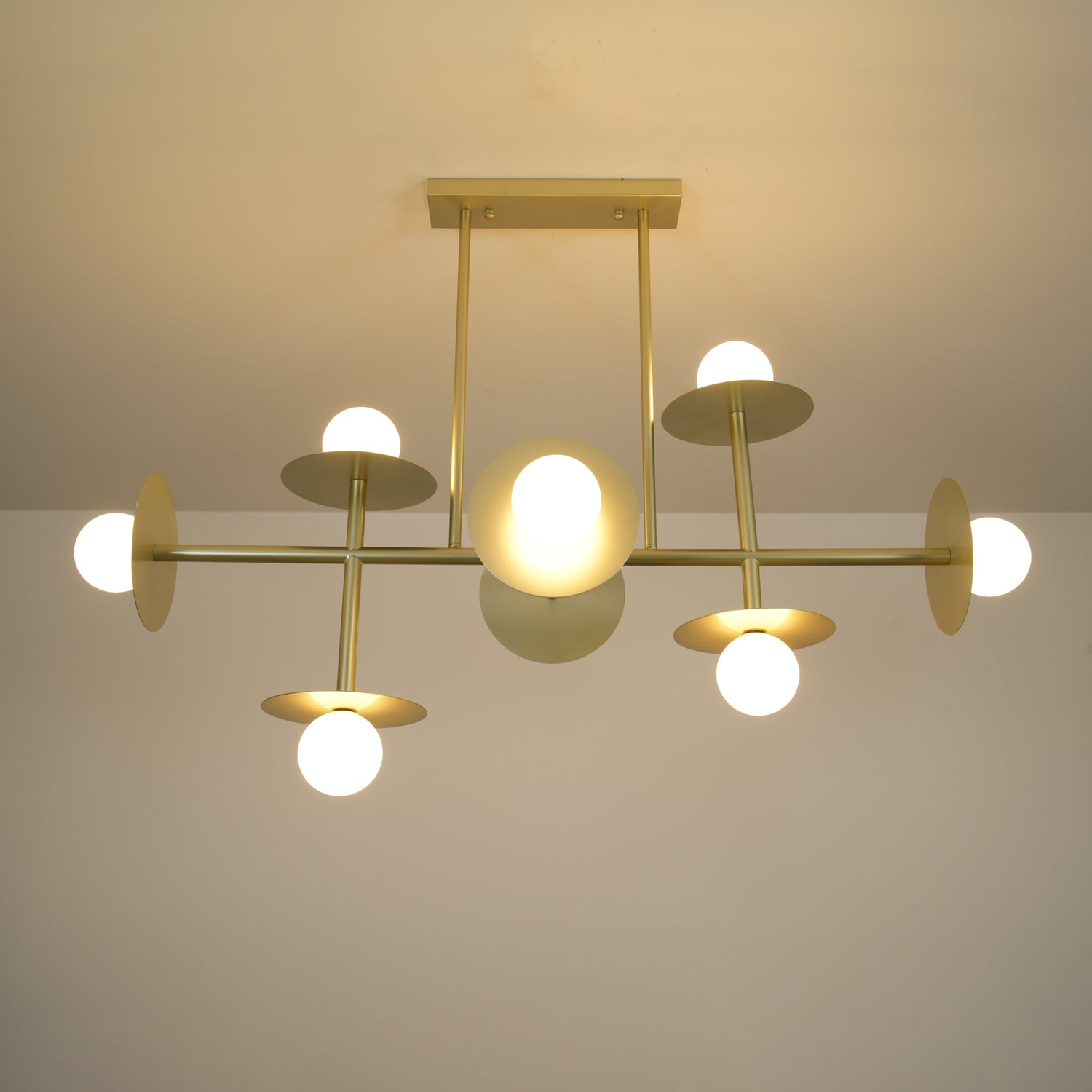 Lustra Strada Chandelier Brass Glass Geometric-Neutral Decor