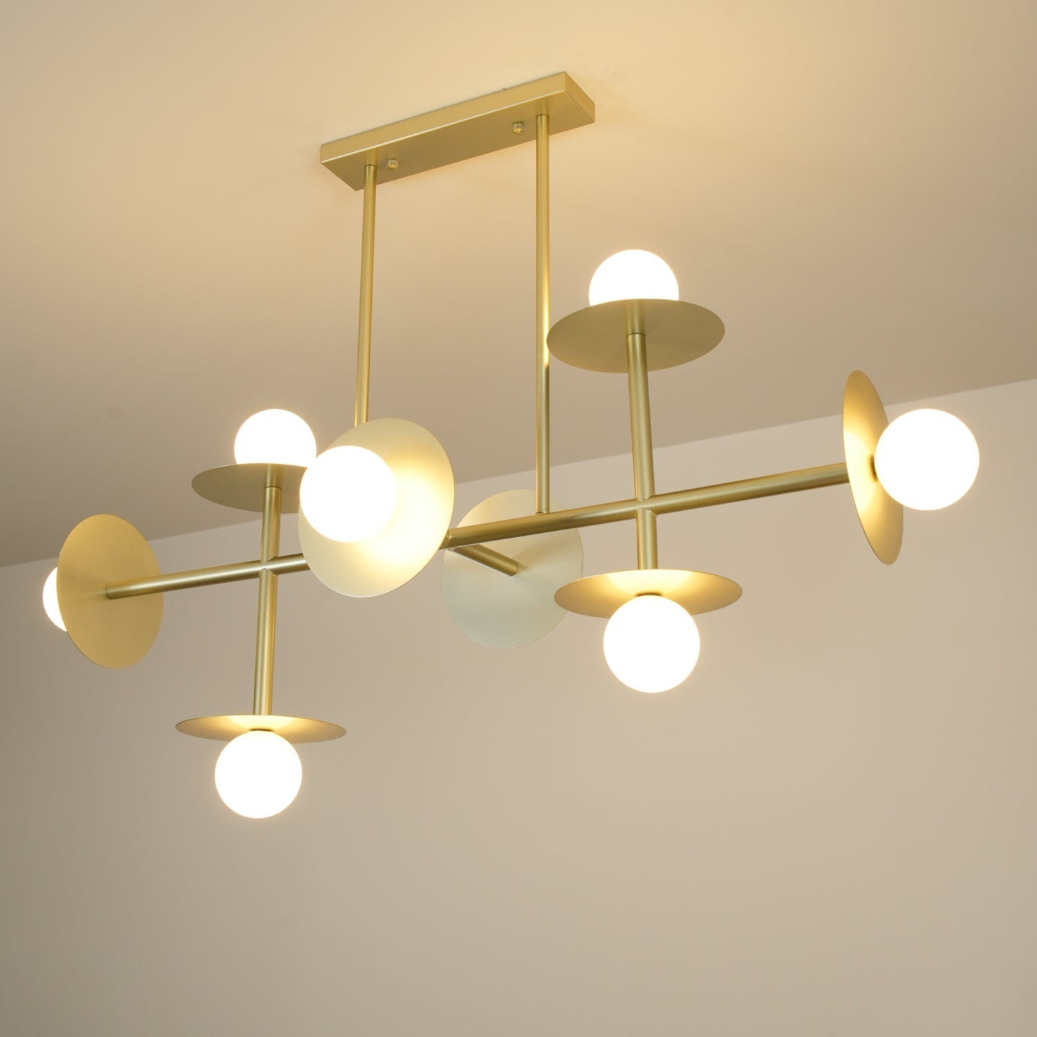 Lustra Strada Chandelier Brass Glass Geometric-Neutral Decor