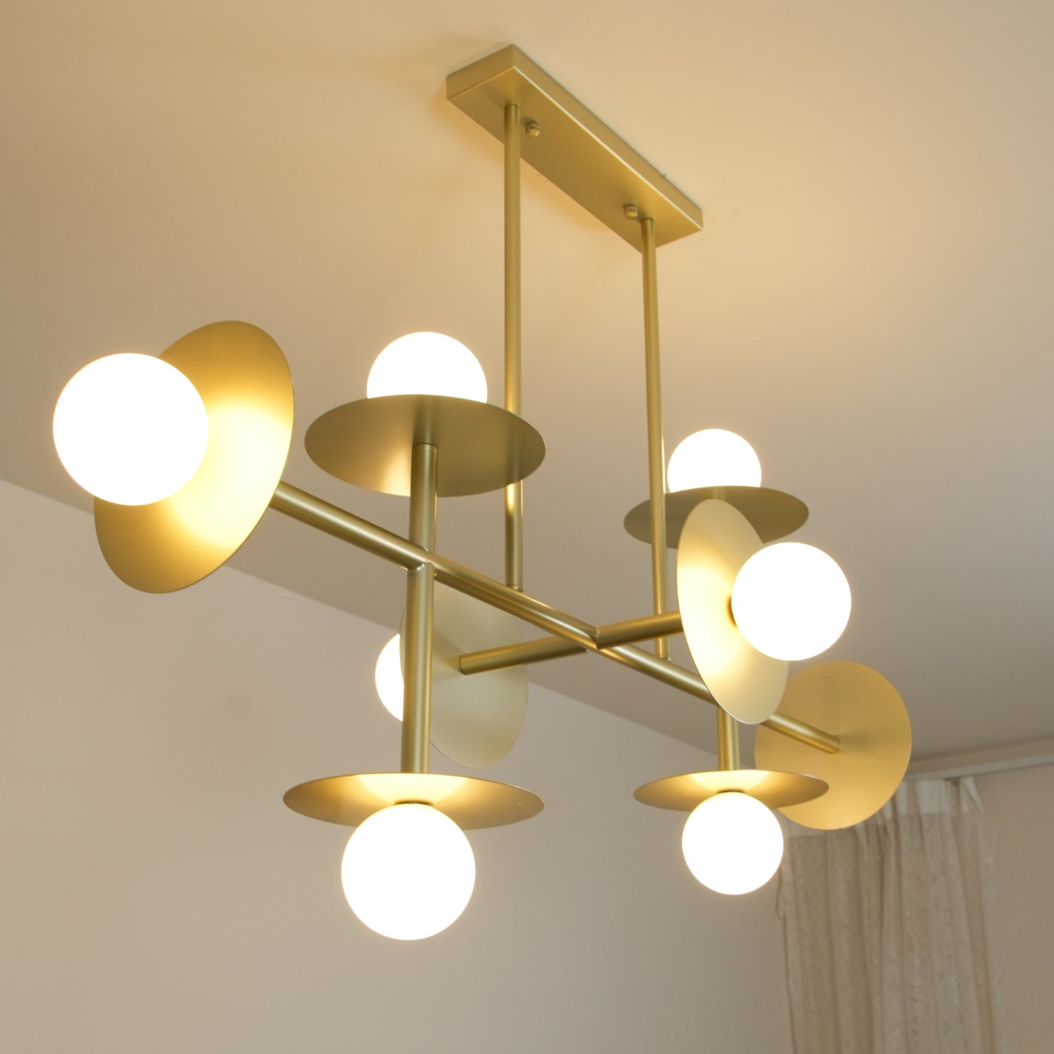 Lustra Strada Chandelier Brass Glass Geometric-Neutral Decor