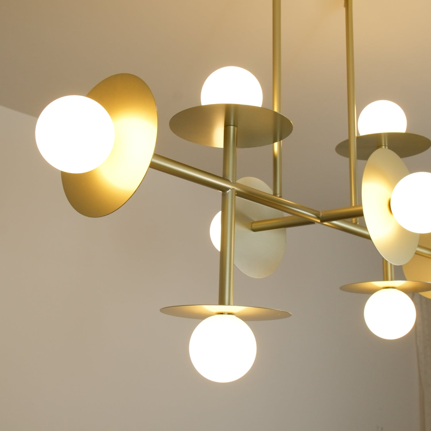 Lustra Strada Chandelier Brass Glass Geometric-Neutral Decor