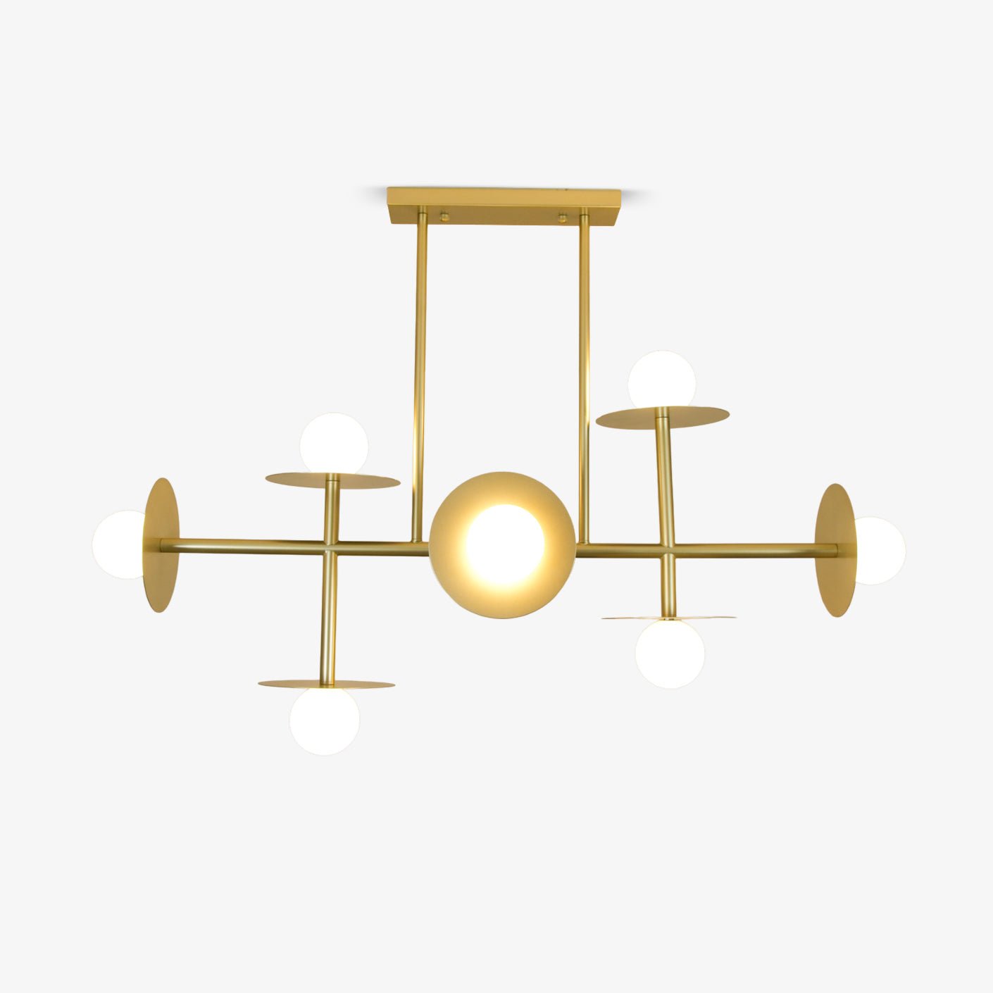 Lustra Strada Chandelier Brass Glass Geometric-Neutral Decor