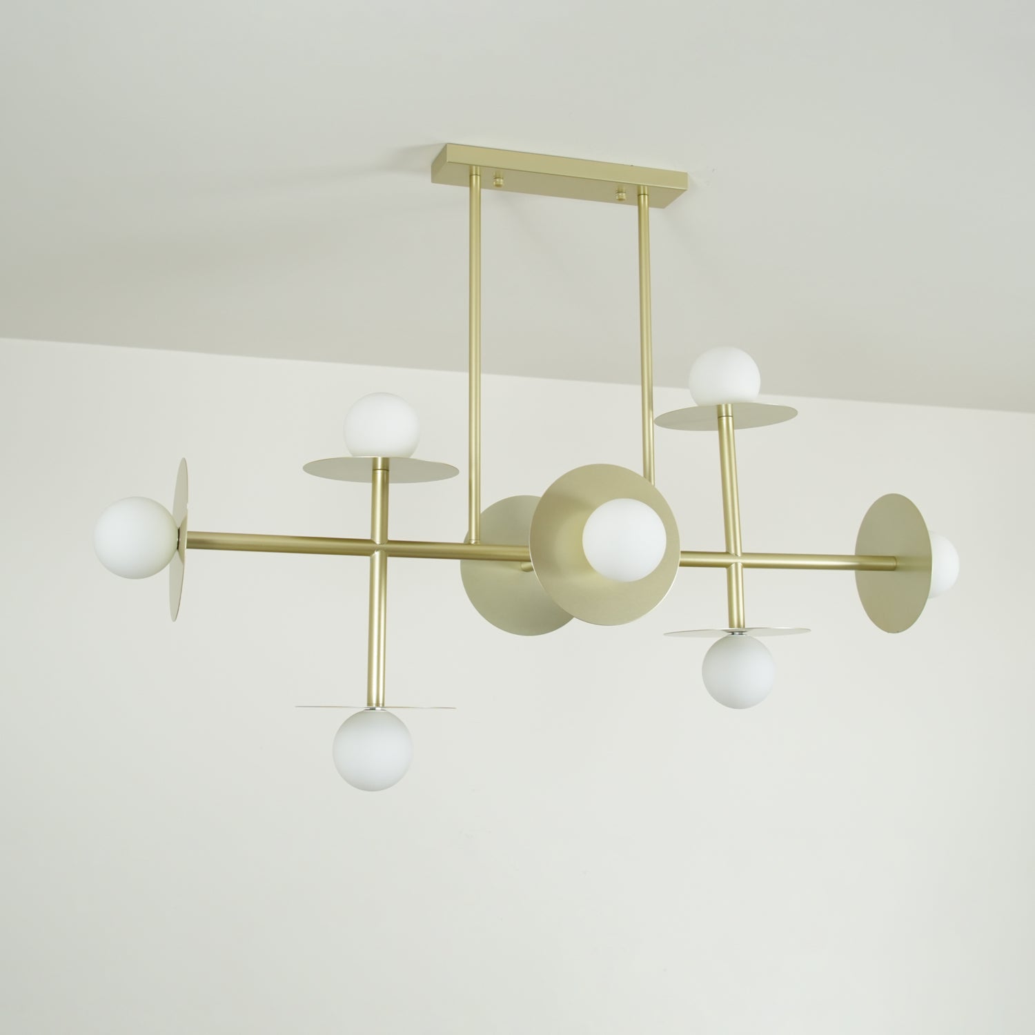 Lustra Strada Chandelier Brass Glass Geometric-Neutral Decor
