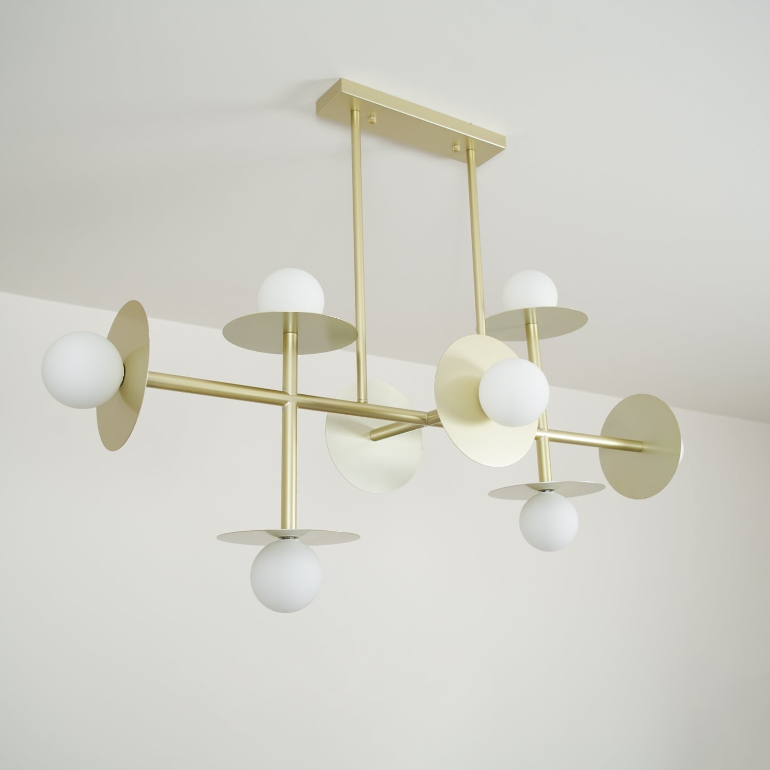 Lustra Strada Chandelier Brass Glass Geometric-Neutral Decor