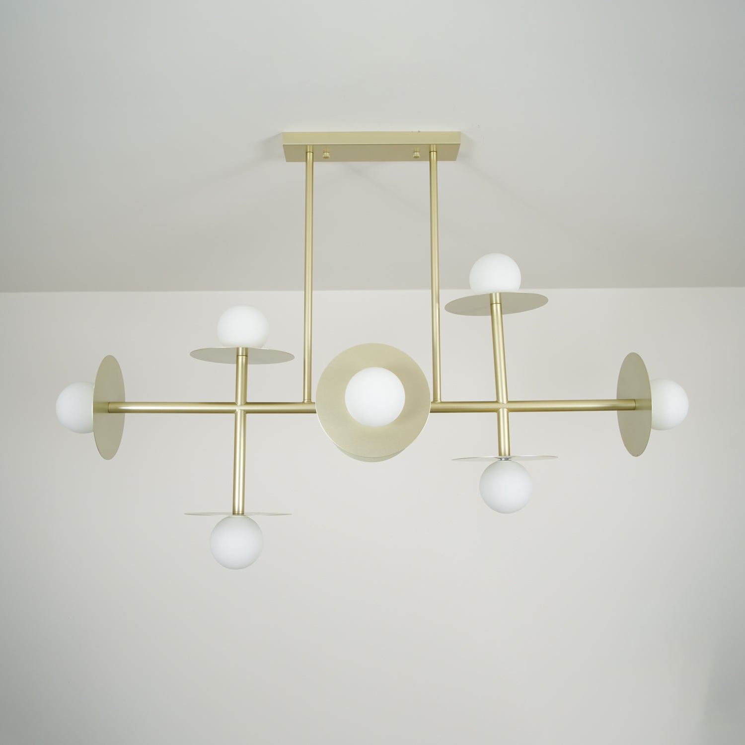 Lustra Strada Chandelier Brass Glass Geometric-Neutral Decor