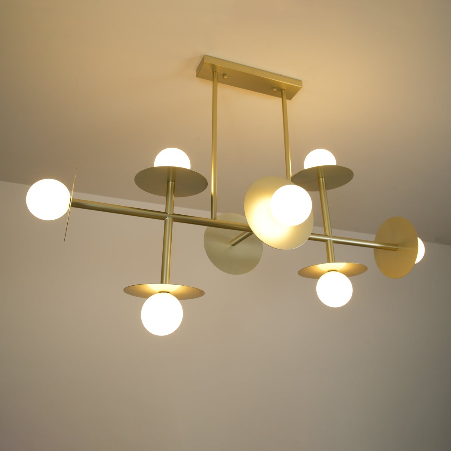 Lustra Strada Chandelier Brass Glass Geometric-Neutral Decor