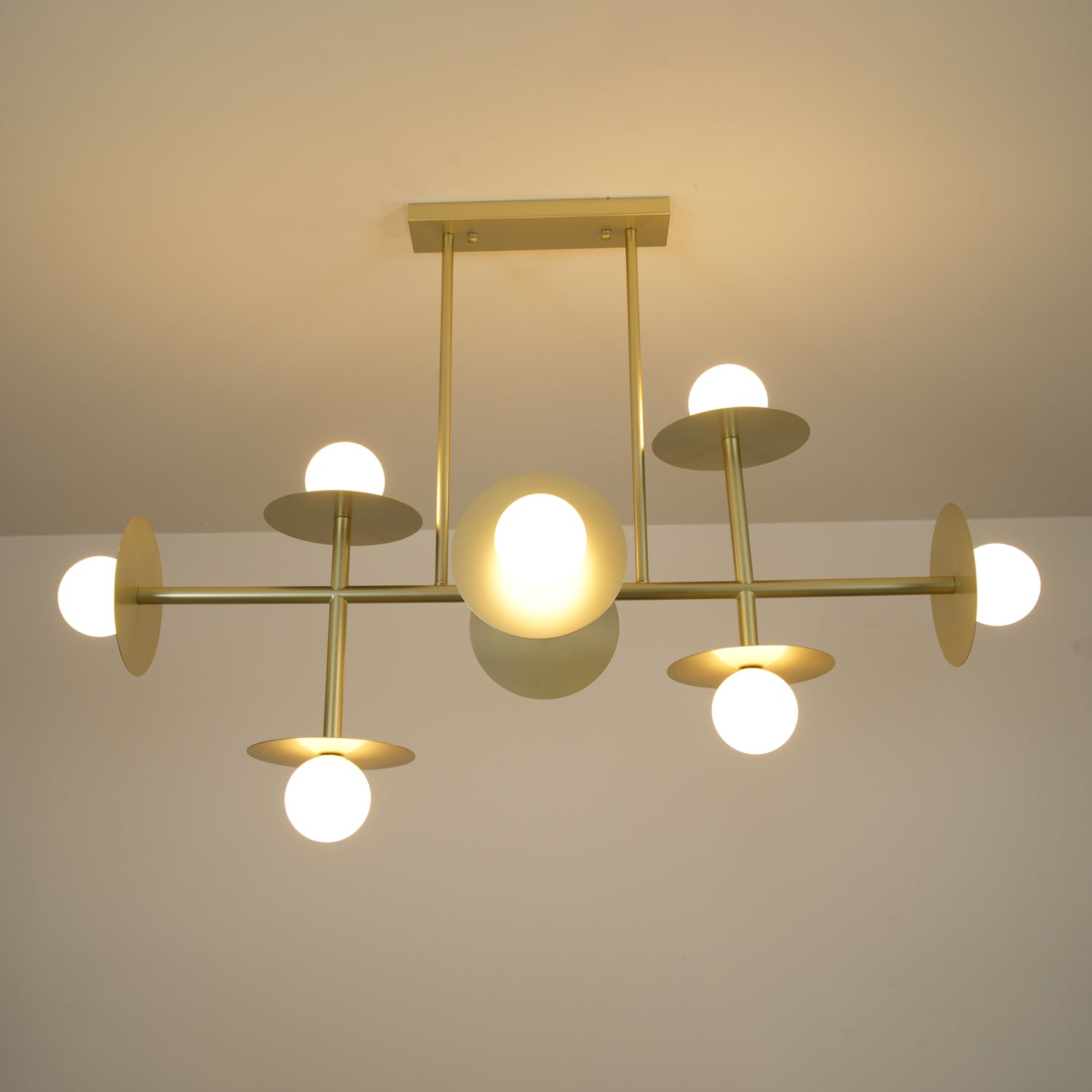 Lustra Strada Chandelier Brass Glass Geometric-Neutral Decor